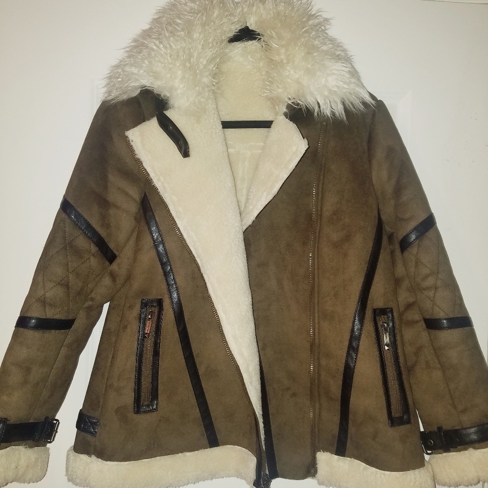 NEW! NWT Michael Kors Faux Shearling Coat